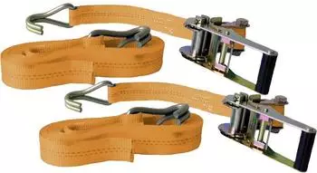 Kunzer Ratschenzurrgurte mit RH-Haken, 2er-Pack (ZG 6 10 RH DOPPELPACK)
