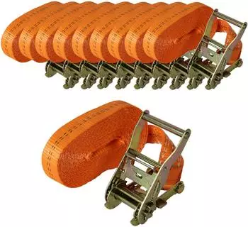 Trutzholm Ratschen-Spanngurt 10er-Set, 6m, 2000kg, TÜV/GS, orange (33304902)