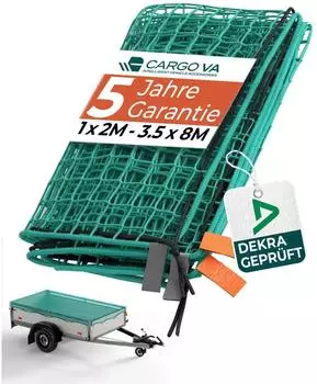 LuxusKollektion Anhängernetz 2,5x3,5m Gummiseil DEKRA-geprüft