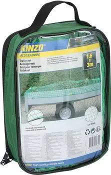 Kinzo Anh&auml;ngernetz 1,6x3m mit Gummiseil, schwarz/gr&uuml;n (17239)