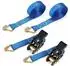 LuxusKollektion Spanngurte mit Ratsche 6m 25mm J-Haken 800kg blau, 2 Stück
