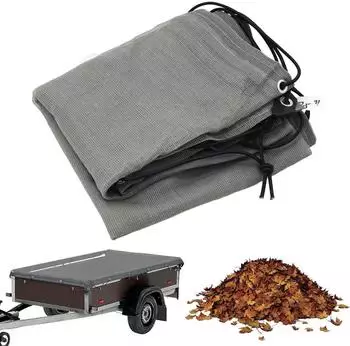 LuxusKollektion Anhängernetz feinmaschig 180g/m² mit Spannseil, grau (2×3m)