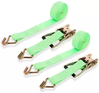 LuxusKollektion Spanngurte mit Ratsche und J-Haken 6m x 50mm, 3000kg, 2er-Set