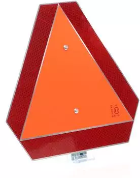 Wiltec Reflektierende Warntafel für langsame Fahrzeuge bis 40km/h, Aluminium (64840)