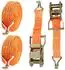 LuxusKollektion Spanngurte mit Ratsche & Doppel-J-Haken 6mx38mm 2000kg, 2 Stück, orange
