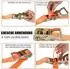 LuxusKollektion Spanngurte mit Ratsche & Doppel-J-Haken 6mx38mm 2000kg, 2 Stück, orange