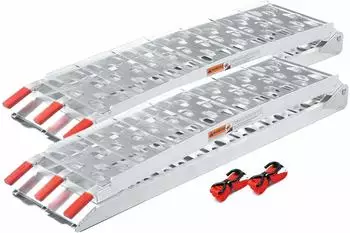 Wiltec Auffahrrampe faltbar 223cm 680kg, Aluminium, 2er-Set (30221)