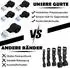 LuxusKollektion Spanngurte mit Klemmschloss, schwarz, 2,5x35cm, 20er-Set