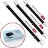 LuxusKollektion Spanngummis mit Metallhaken, flach, 2m, 3cm breit, schwarz, 4er Set