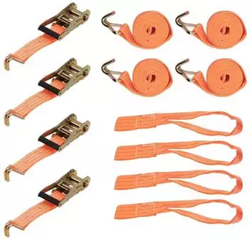 MaXpeedingrods Spanngurte mit Ratsche 4-teilig 3m 2000kg 35mm EN 12195-2 orange