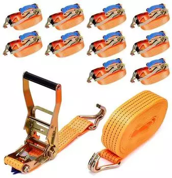 MaXpeedingrods Spanngurte mit Ratsche 10er-Pack, 5m, 4000kg, 50mm, Polyester, EN-12195-2
