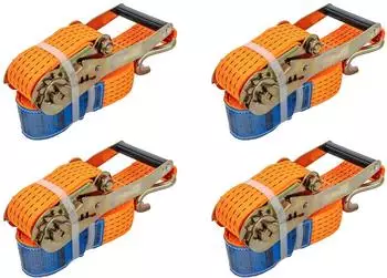 Unitrailer Spanngurte mit Ratsche 4m 50mm 5t, 4er-Set (495-uniw)