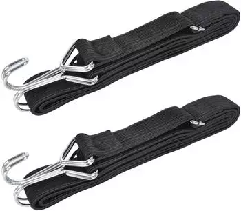 LuxusKollektion Spanngurte mit Haken, verstellbar, 3cm breit, 2m (2er-Set)