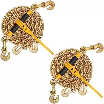 VEVOR Ratschenspanner-Set f&uuml;r Zurrkette G80 10mm x 304,8cm, 4172kg, 2er-Set