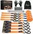 MaXpeedingrods Spanngurte mit Ratsche 4,5m 997kg 25mm orange, 4er-Set (EN 12195-2)