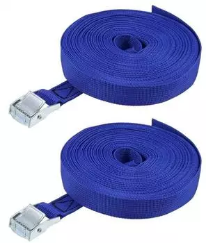 LuxusKollektion Zurrgurt mit Nockenschnalle 12m x 25mm 250kg, blau, 2 St&uuml;ck