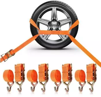 LuxusKollektion Ratschengurt Autotransport 4er-Set 3m 35mm 2000daN mit Haken