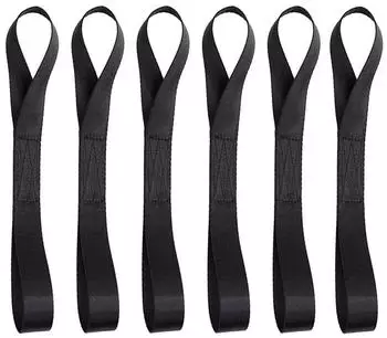 LuxusKollektion Zurrschlaufen 6er-Set 200x25mm, 500kg, schwarz
