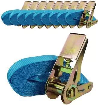 Baumarktplus Ratschen-Spanngurt 4m 800kg T&Uuml;V/GS blau, 10er-Set (33399902)