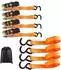 LuxusKollektion Spanngurte mit Ratsche und Haken, 800kg, 5m, orange, 4er-Set