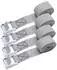 LuxusKollektion Spanngurte mit Klemmschloss 4er-Set, 50cm, 150kg, grau