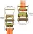 LuxusKollektion Zurrgurte mit Ratsche und Haken 6m 3000kg 38mm orange (4er-Set)