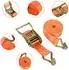 LuxusKollektion Zurrgurte mit Ratsche und Haken 6m 3000kg 38mm orange (4er-Set)