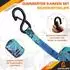 Antelope Audio Spanngurte mit Ratsche, S-Haken, tarnblau, 25mm x 4m, 4-tlg. (EN 12195-2)