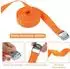 LuxusKollektion Spanngurte mit Klemmschloss 5m, 25mm, 600lbs, orange, 10 Stück