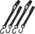 LuxusKollektion Spanngurte mit Ratsche 2er-Set, 5m x 2,6cm, S-Haken, schwarz