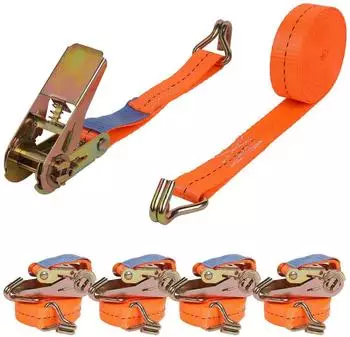 LuxusKollektion Spanngurte mit Ratsche 4m 800daN 25mm orange (4 St&uuml;ck)