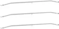 vidaXL Planehalterung f&uuml;r Anh&auml;nger 3 Silber 102-155 cm Aluminium