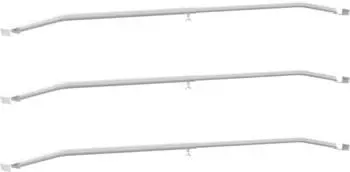 vidaXL Planehalterung für Anhänger, verstellbar 102-155cm, Aluminium, silber, 3er-Set