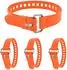 LuxusKollektion Spanngurte Silikon verstellbar 50cm, orange, 4 Stück