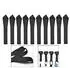 LuxusKollektion Zurrschlaufen 20cm, 125kg, schwarz, 10er-Pack
