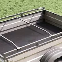 vidaXL Planehalterung f&uuml;r Anh&auml;nger Silber 136-218 cm Aluminium