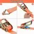 LuxusKollektion Spanngurte mit Ratsche & Haken 3000kg 50mm x 6m orange (4er-Set)