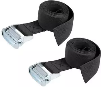 LuxusKollektion Spanngurte mit Klemmschloss 2,5m x 50mm 500kg schwarz (2 St&uuml;ck)