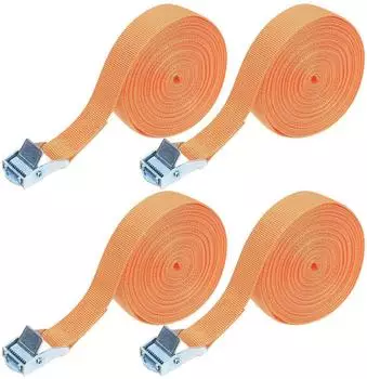 LuxusKollektion Ratschen-Zurrgurte 5m x 25mm orange, 4 St&uuml;ck
