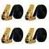 LuxusKollektion Spanngurte mit Ratsche 15m 25mm 800kg, 4er-Set