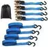 LuxusKollektion Spanngurte mit Ratschenhaken 5m 800kg blau, 4er-Set