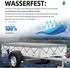 MRWiZMS Anhängerplane (Flachplane) 258x136x8cm wasserfest mit Planenseil, grau