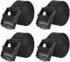 LuxusKollektion Spanngurte 25mm 200kg 3m schwarz, 4 Stück
