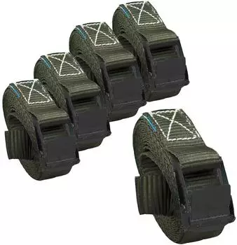 Trutzholm Spanngurt mit Klemmschloss, 5er-Set, 2,5m, 250kg, anthrazit