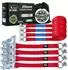 LuxusKollektion Spanngurt für Airlineschiene 25mm x 3,4m rot 750kg EN 12195-2 (4er-Set)