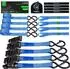 LuxusKollektion Spanngurte mit Ratsche 4er-Set 1000kg Bruchlast, blau