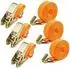 Manduka Spanngurte mit Ratsche und Haken 3er-Pack 1200kg 6m 25mm orange