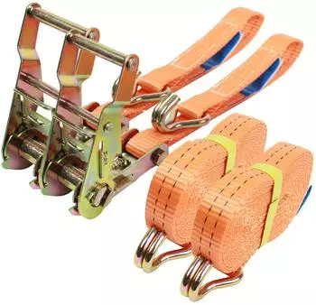 Baumarktplus Ratschen-Spanngurt 5m 1500kg orange, 2er-Set (36401901)