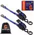 LuxusKollektion ANTELOPE Automatik-Spanngurt 25mm 3,6m 680kg blau, 2 Stück