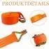 LuxusKollektion Spanngurt mit Ratsche & Doppel-J-Haken, 2er-Set, 6m, 50mm, 5000kg, orange